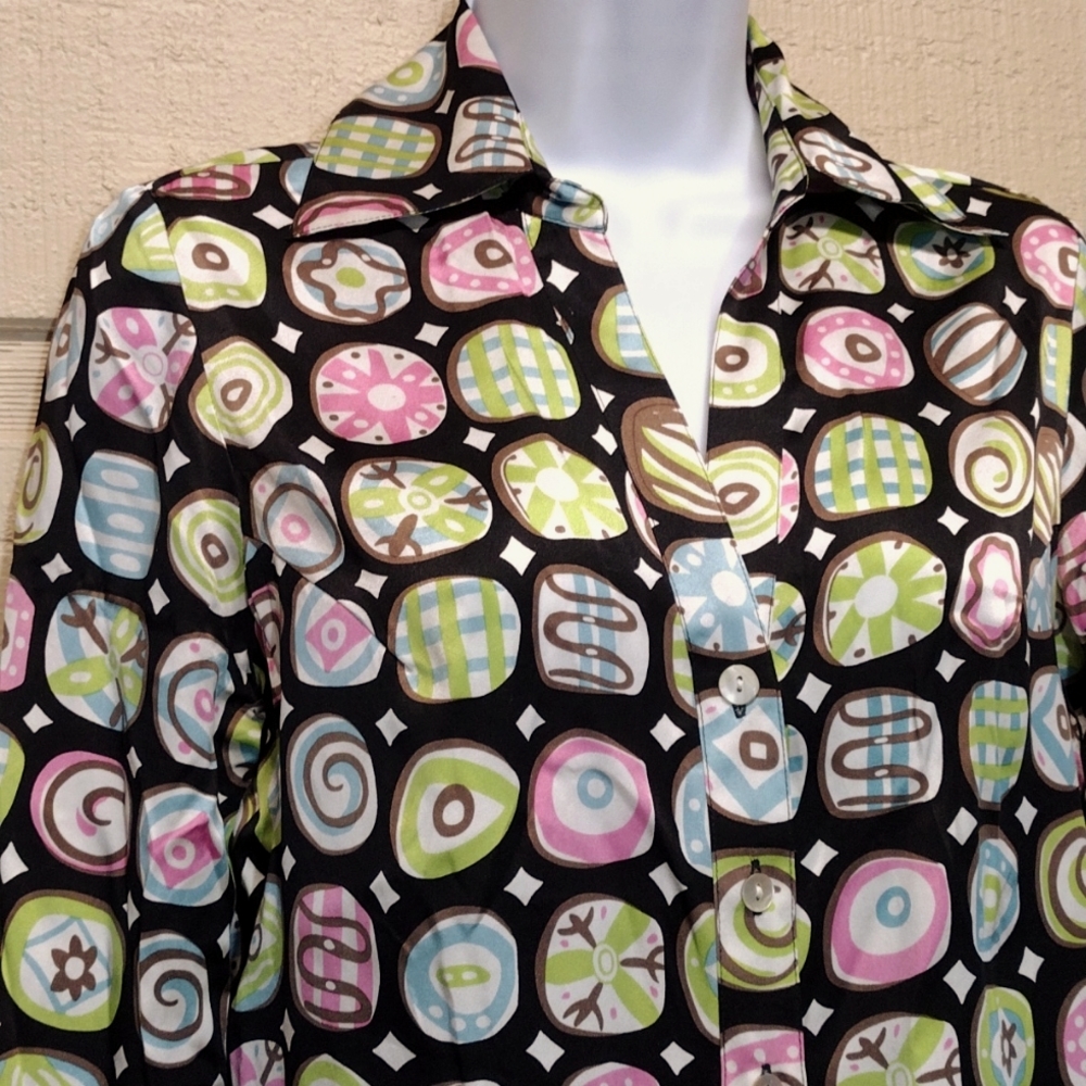 itw 100% silk blouse by Claude Brown